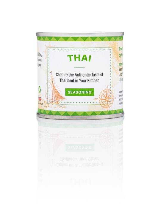Seasoned Pioneers Thai Spices in a spice tin