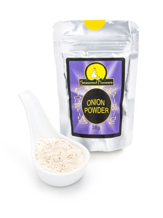 Seasoned Pioneers Onion Powder resealable foil pouch