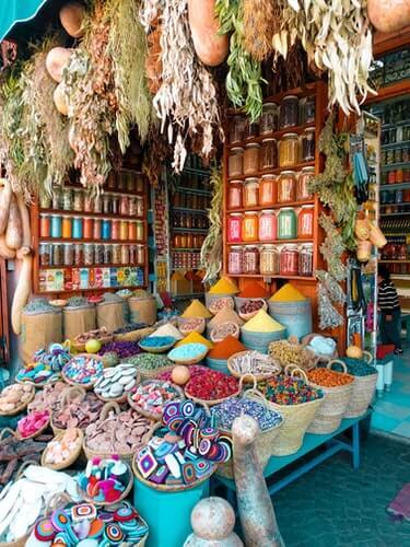 Spice stall at a Morocco Market