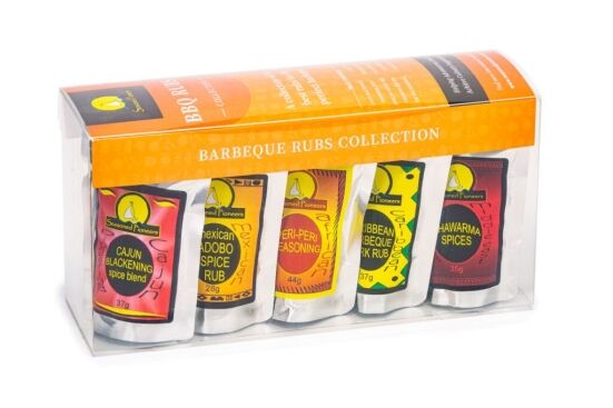 seasoned pioneers bbq rub collection gift box in orange 